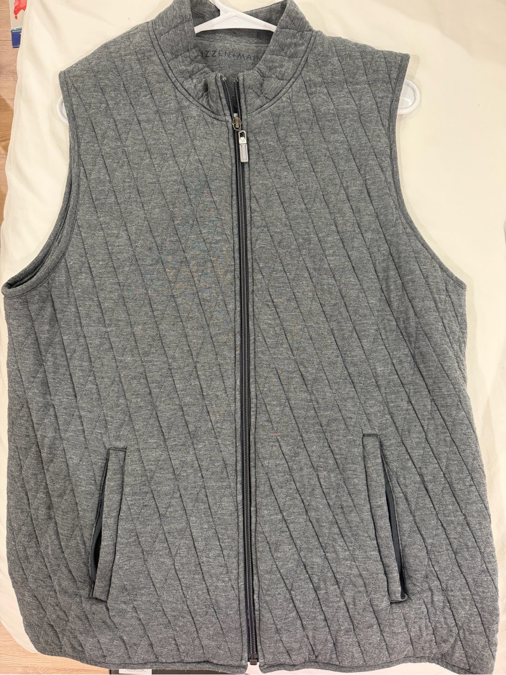Mizzen+Main Gray Quilted Kids Zip Vest